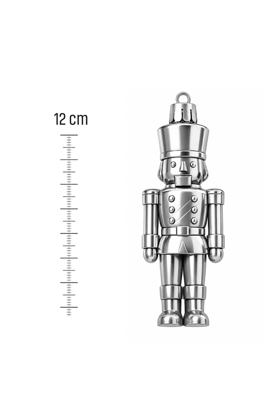 Waldern 3lü 12 cm Kurşun Asker Yılbaşı Çam Ağacı Süsü Gümüş