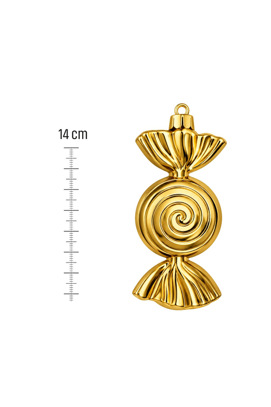 Waldern 3lü 14 cm Şeker Yılbaşı Çam Ağacı Süsü Gold