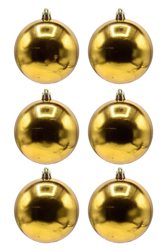 Waldern 6 cm 6lı Gold Cici Top Yılbaşı Ağacı Süsü