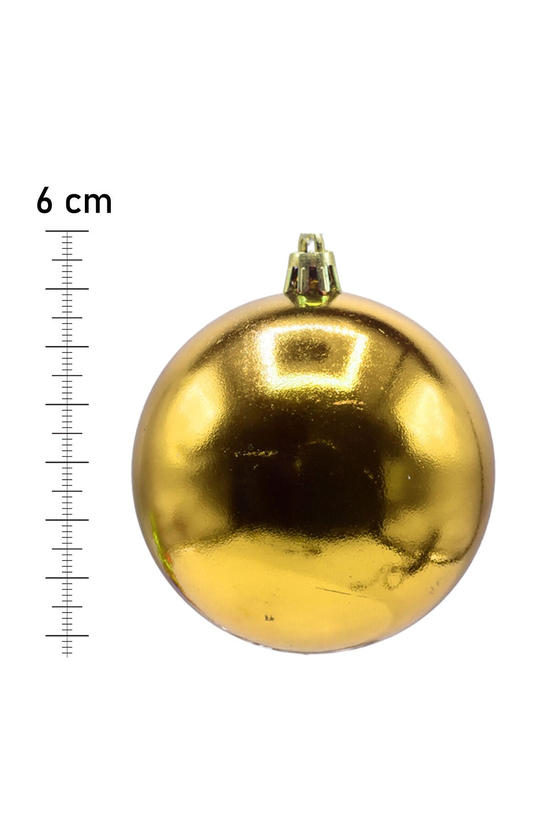 Waldern 6 cm 6lı Gold Cici Top Yılbaşı Ağacı Süsü