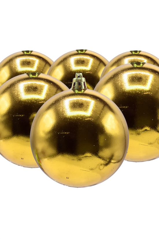 Waldern 6 cm 6lı Gold Cici Top Yılbaşı Ağacı Süsü