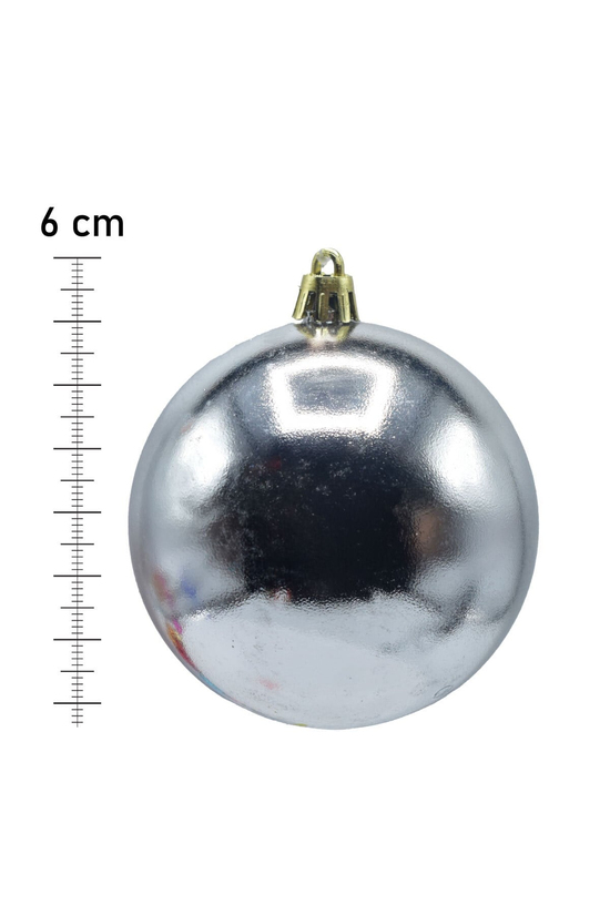 Waldern 6 cm 6lı Gümüş Cici Top Yılbaşı Ağacı Süsü