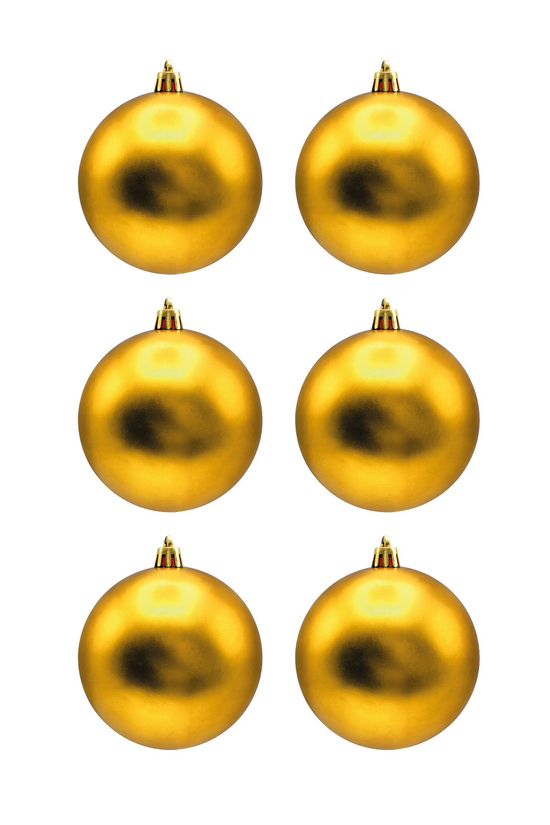 Waldern 6 Lı 10 Cm Mat Yılbaşı Ağacı Süsü Cici Top Gold