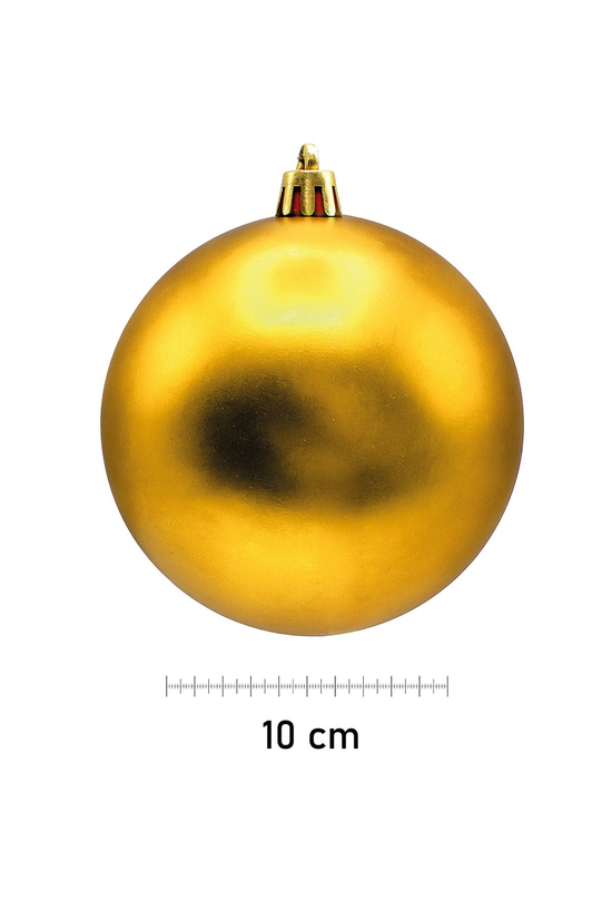 Waldern 6 Lı 10 Cm Mat Yılbaşı Ağacı Süsü Cici Top Gold