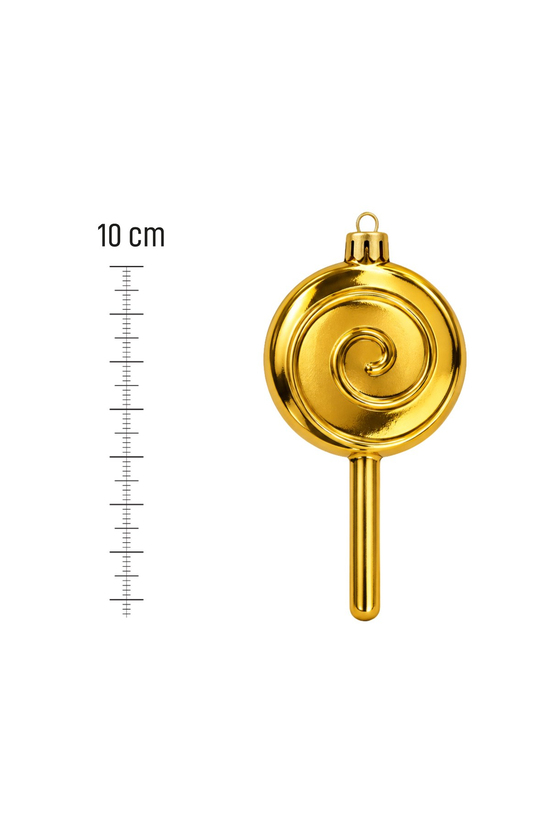 Waldern 6lı 10 cm Şeker Kamışı Yılbaşı Çam Ağacı Süsü Gold