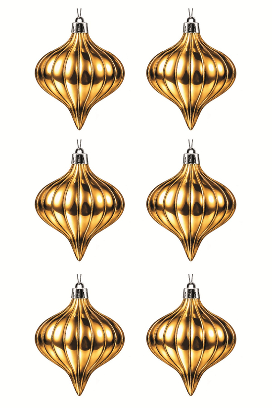 Waldern 6lı 6 cm Topaç Figürlü Yılbaşı Çam Ağacı Süsü Gold
