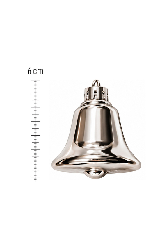 Waldern 6lı 6cm Çan Süs Yılbaşı Çam Ağacı Süsü Gümüş