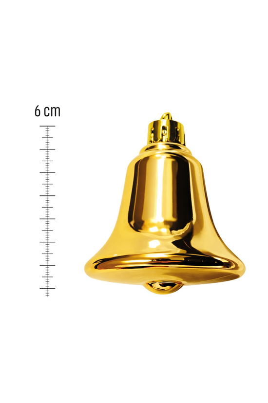 Waldern 6lı 6cm Çan Süs Yılbaşı Çam Ağacı Süsü Gold