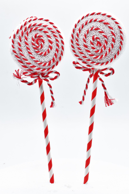 Waldern Premium Collection 2'li Lolipop Süs Dekoratif Yılbaşı Süsü 27 Cm