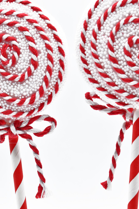Waldern Premium Collection 2'li Lolipop Süs Dekoratif Yılbaşı Süsü 27 Cm