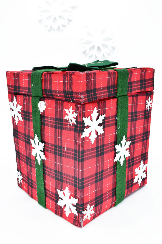 Waldern Premium Collection Müzikli Noel Babalı Hediye Kutusu Yılbaşı Dekoratif Süs