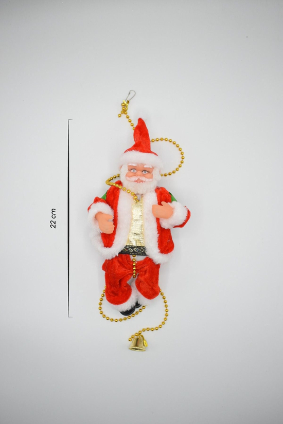 Waldern Premium Collection Tırmanan Pilli Müzikli Noel Baba Yılbaşı Süs