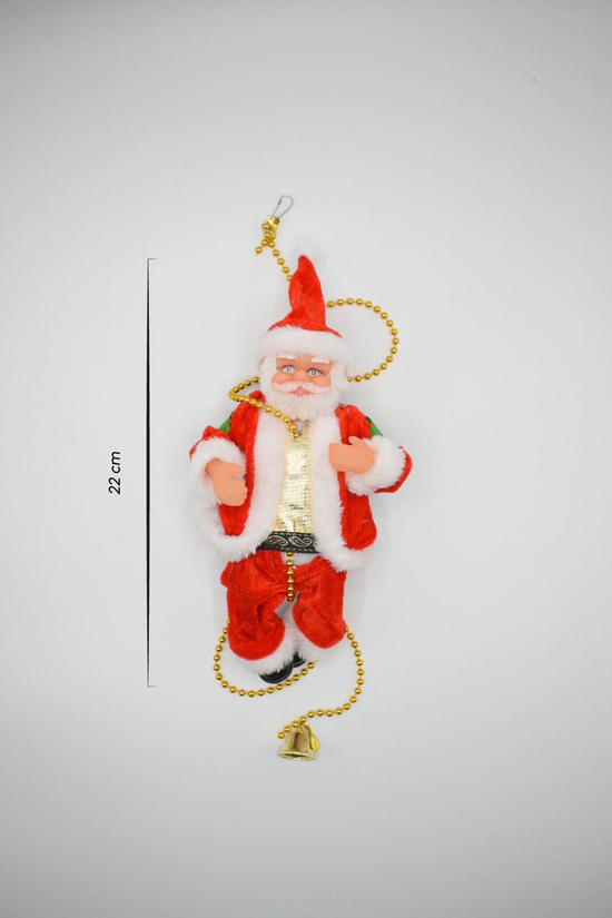 Waldern Premium Collection Tırmanan Pilli Müzikli Noel Baba Yılbaşı Süs