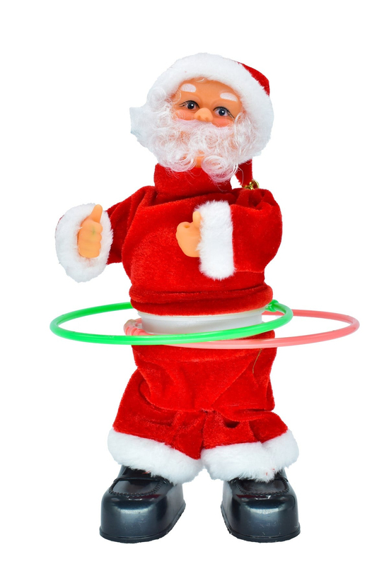 Waldern Premium Hareketli HulaHoop Noel Baba Dekoratif Yılbaşı Süsü