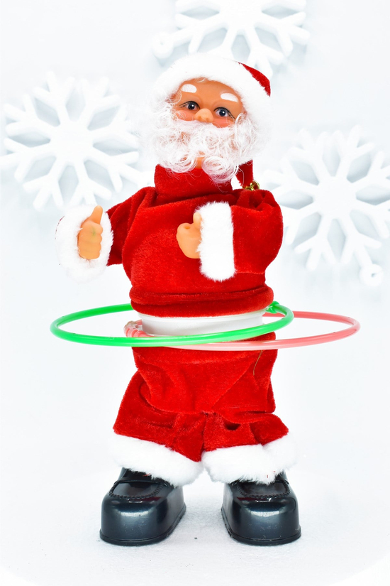 Waldern Premium Hareketli HulaHoop Noel Baba Dekoratif Yılbaşı Süsü