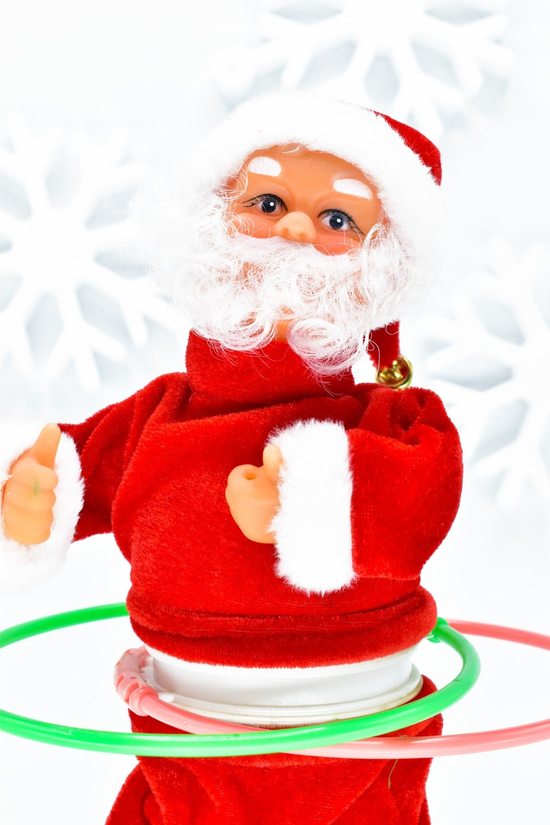 Waldern Premium Hareketli HulaHoop Noel Baba Dekoratif Yılbaşı Süsü
