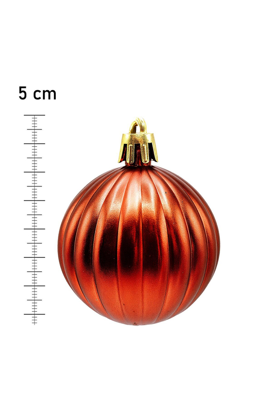 Waldern Yılbaşı 12li 5cm Cici Top Mat Yılbaşı Ağacı Süsü