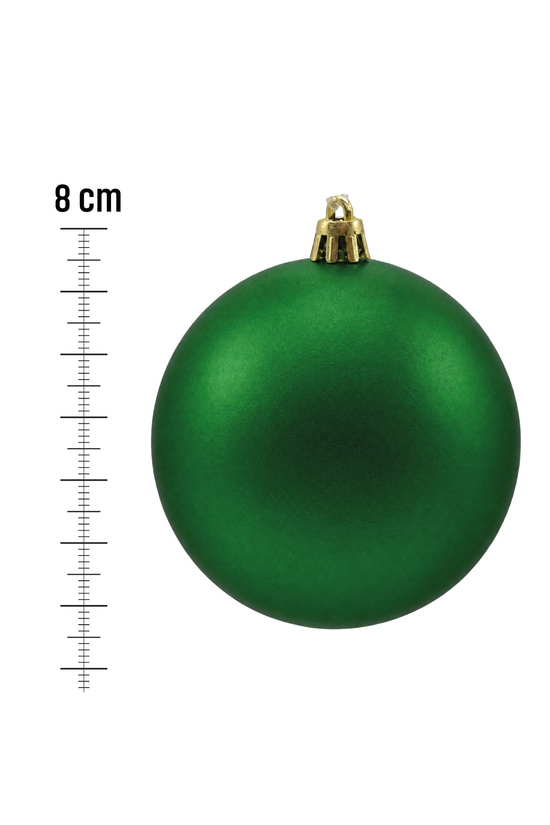 Waldern Yılbaşı Çam Ağacı Süsü 8 Cm Mat 6lı Cici Top Yeşil