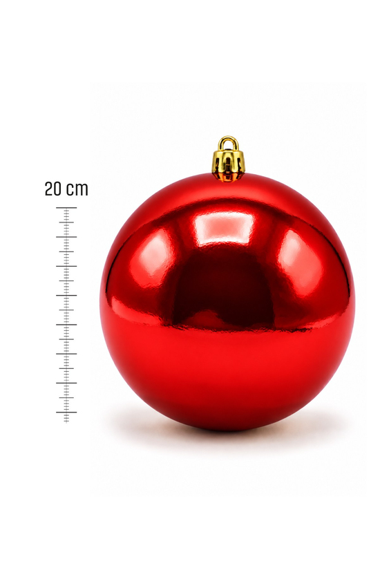 Waldern Yılbaşı Çam Ağacı Süsü Cici Top 20 cm Kırmızı