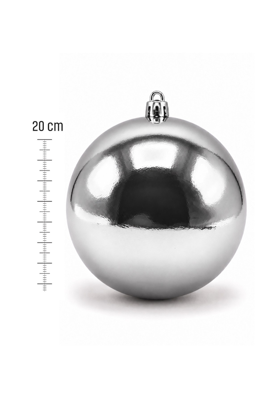 Waldern Yılbaşı Çam Ağacı Süsü Cici Top 20 cm Gümüş