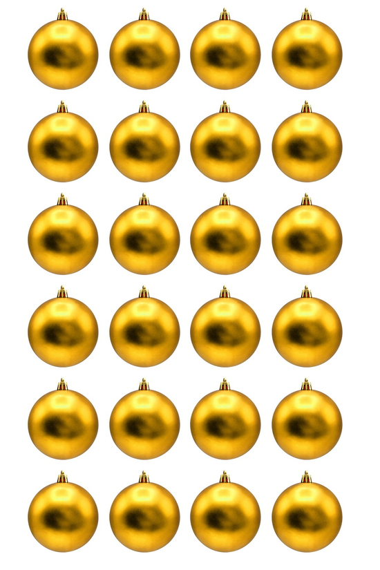 Waldern Yılbaşı Çam Ağacı Süsü Gold Mat 4 Cm Cici Top