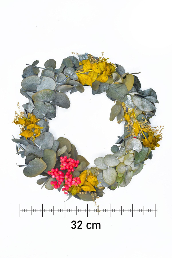 Waldern Yılbaşı Kapı Süsü Kapı Çelengi Doğal Kapı Süsü Yılbaşı Dekorasyon