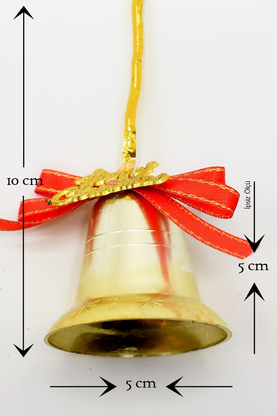 Yılbaşı 6lı Merry Christmas Çan Süs 5cm