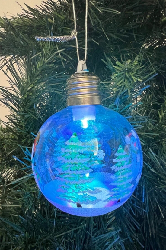 Yılbaşı Ağaç Santa Claus Işıklı Ampul Süs