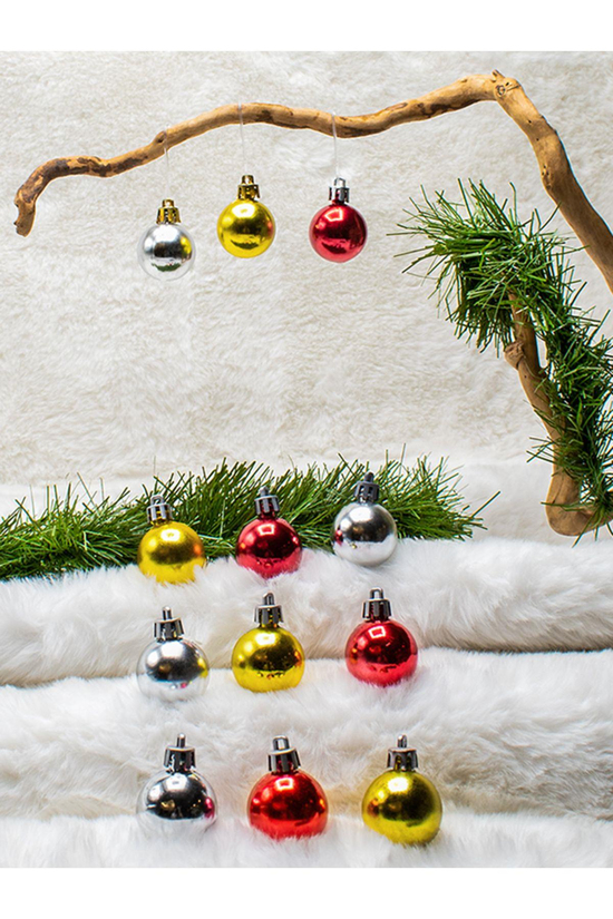 Yılbaşı Çam Ağacı 12li Cici Top 3cm