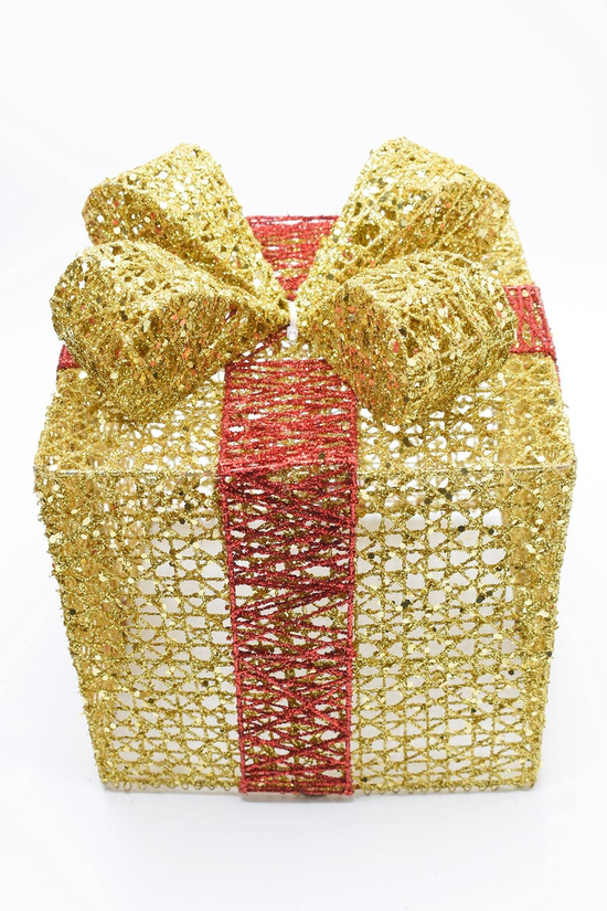 Yılbaşı Çam Ağacı Hediye Paketi Küçük Boy Gold 16*16*16 Cm