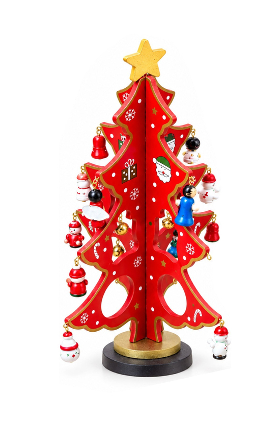 Yılbaşı Çam Ağacı Kendin Yap DIY Seti Dekoratif Yılbaşı Süsü 15x15x23cm
