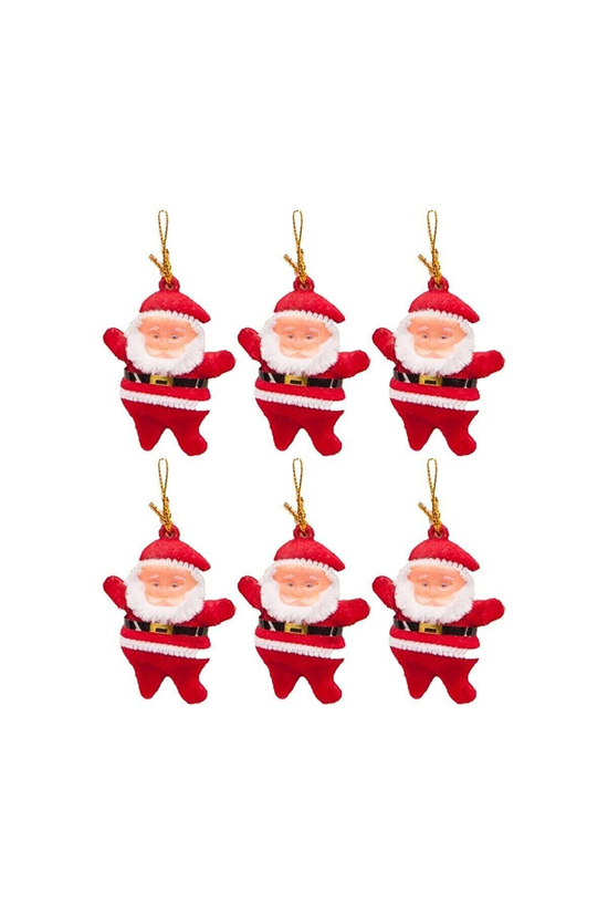 Yılbaşı Çam Ağacı Süsü Noel Baba 6'lı 6,5cm