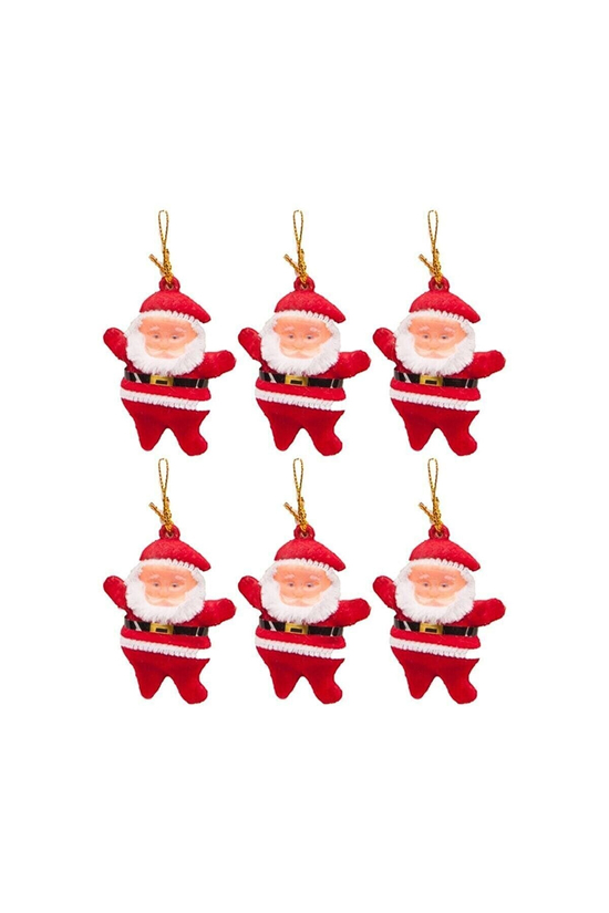 Yılbaşı Çam Ağacı Süsü Noel Baba 6'lı 6,5cm