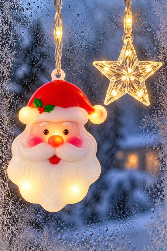 Yılbaşı Dekoratif Led Işık Pilli Noel Baba
