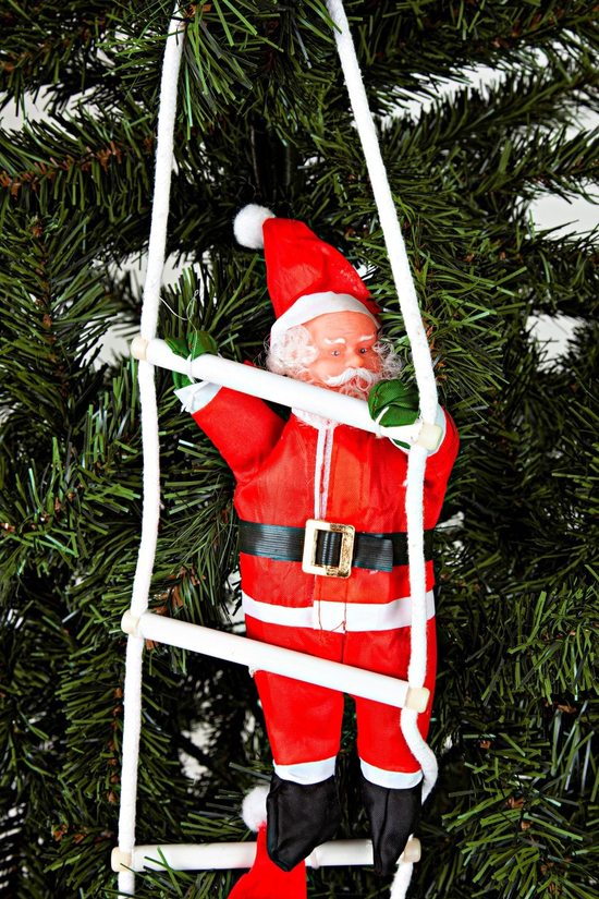 Yılbaşı Süsü Merdivenli 2li Noel Baba 65cm