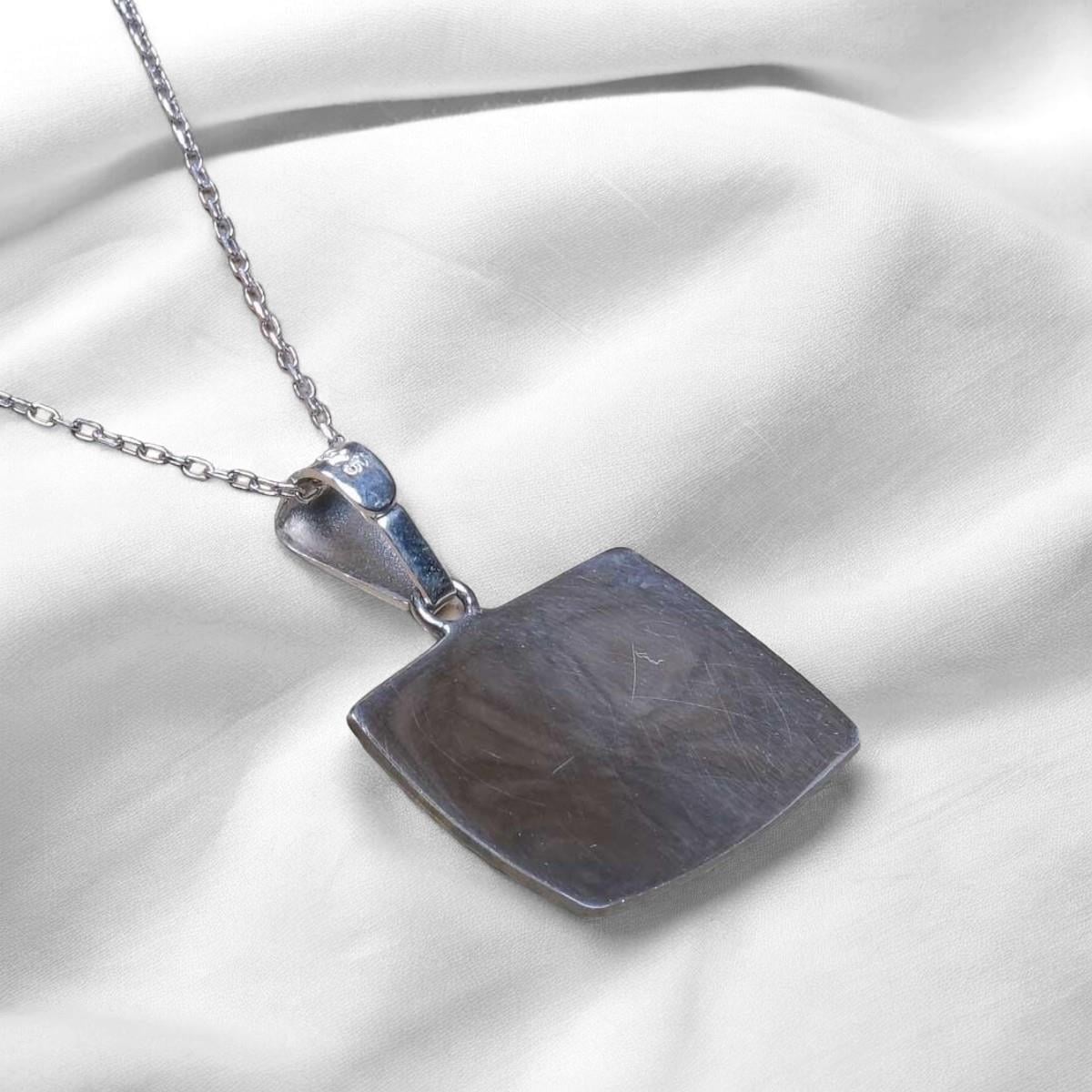 925 Ayar Gümüş Ayetel Kürsi Yazılı Kolye