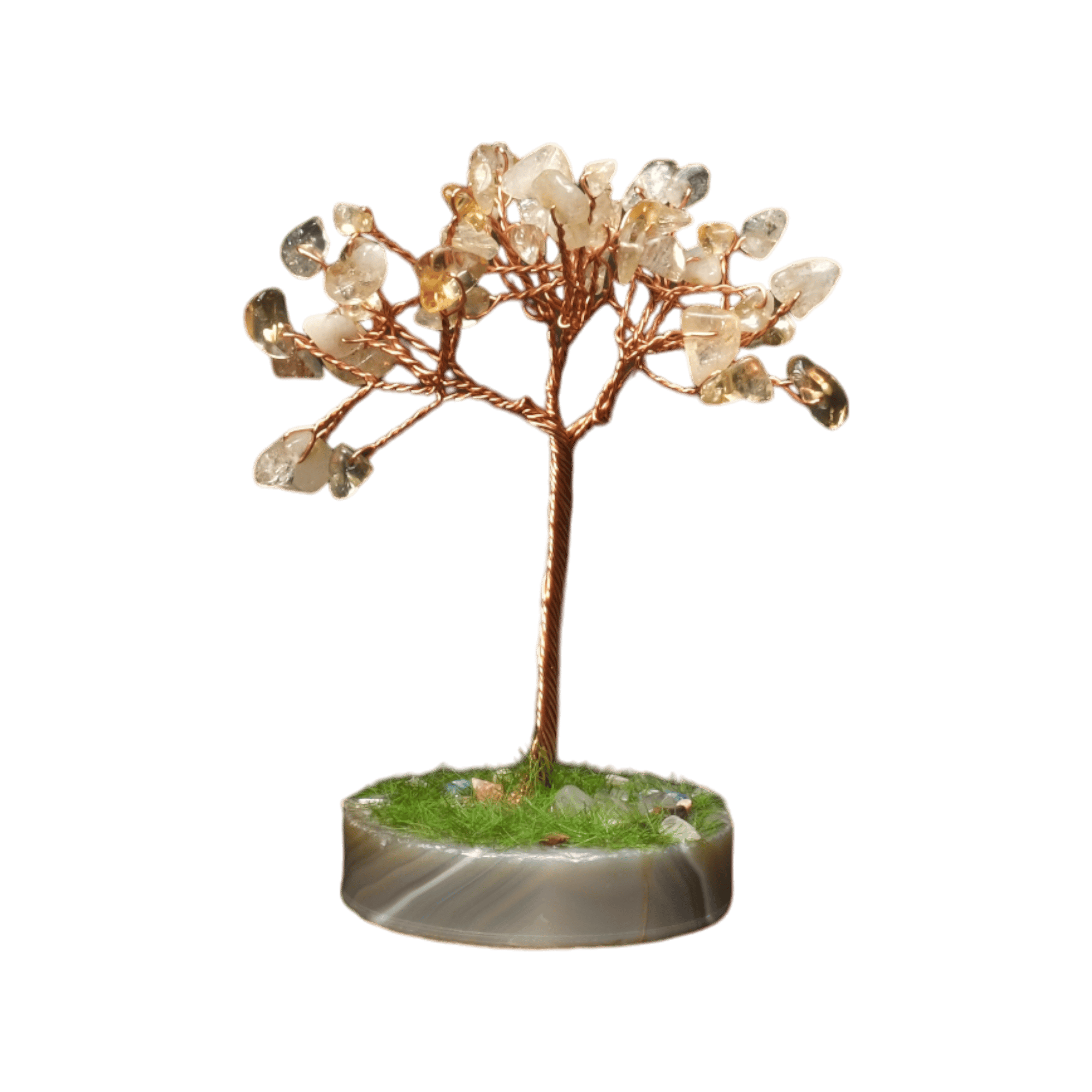 Akik Tabanlı Sitrin Hayat Ağacı