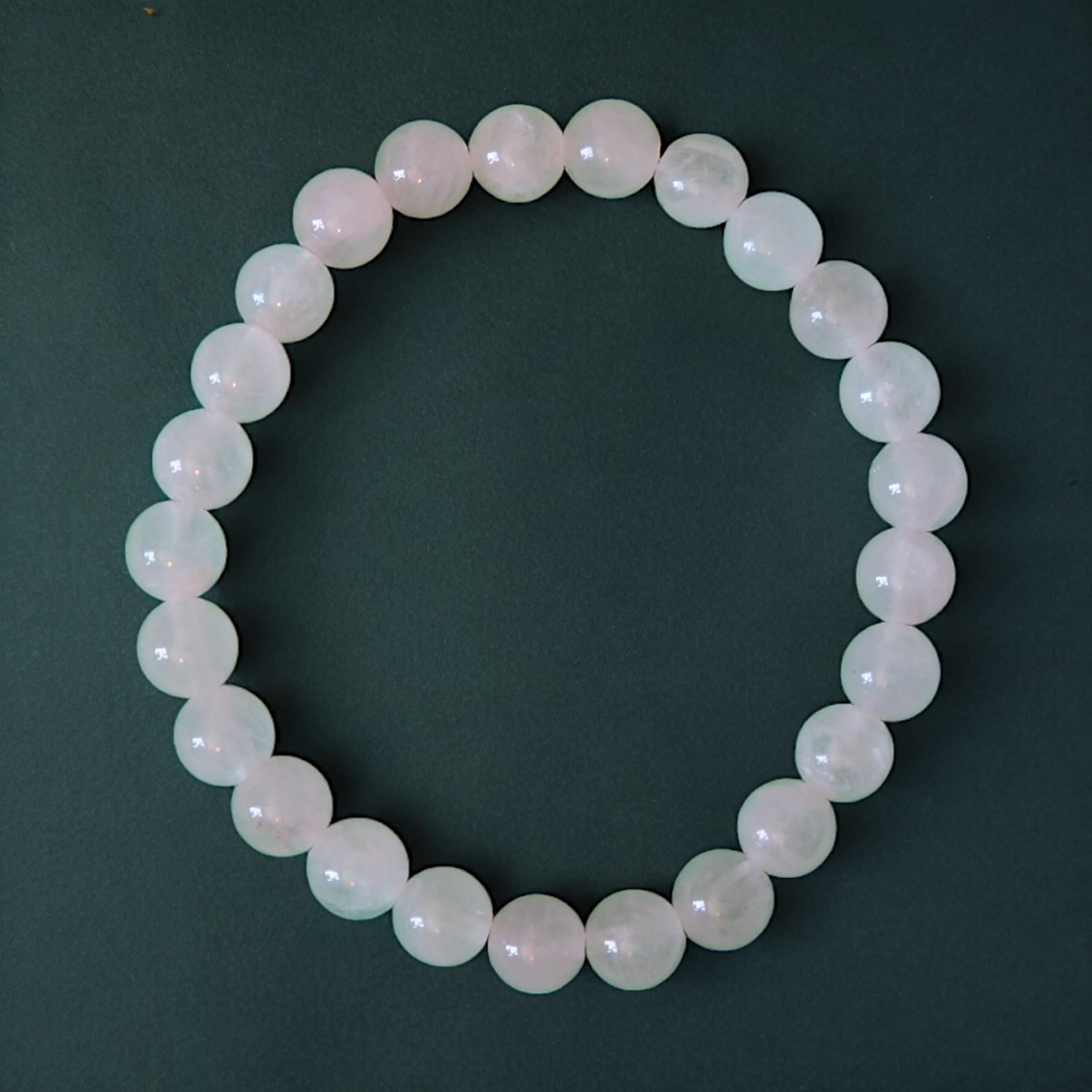 Çocuk Pembe Kuvars Taşı Bileklik