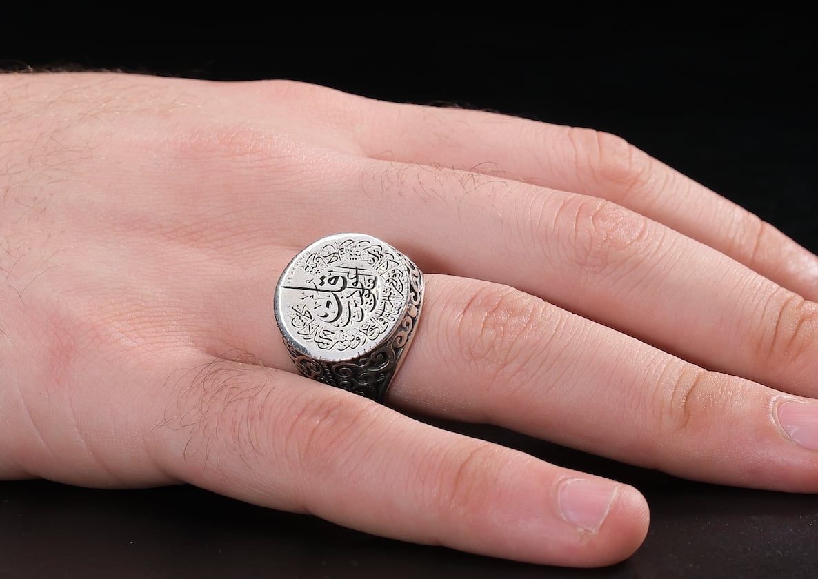 Felak Süresi Yazılı 925 Ayar Gümüş Yüzük