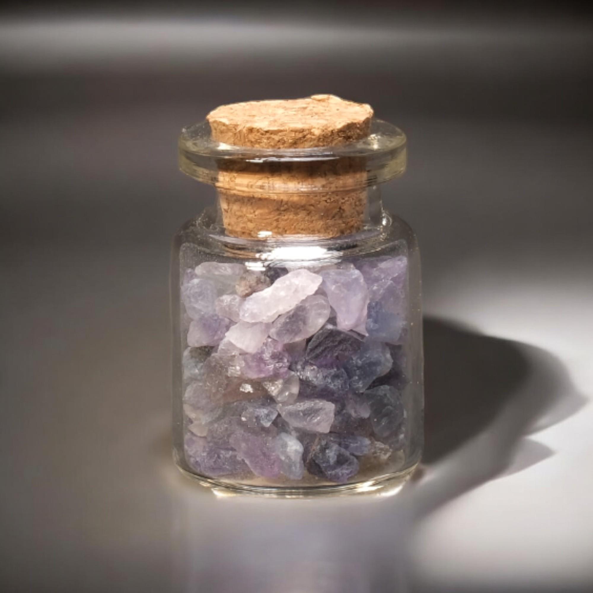 Florit Doğal Taşlı Cam Tüp