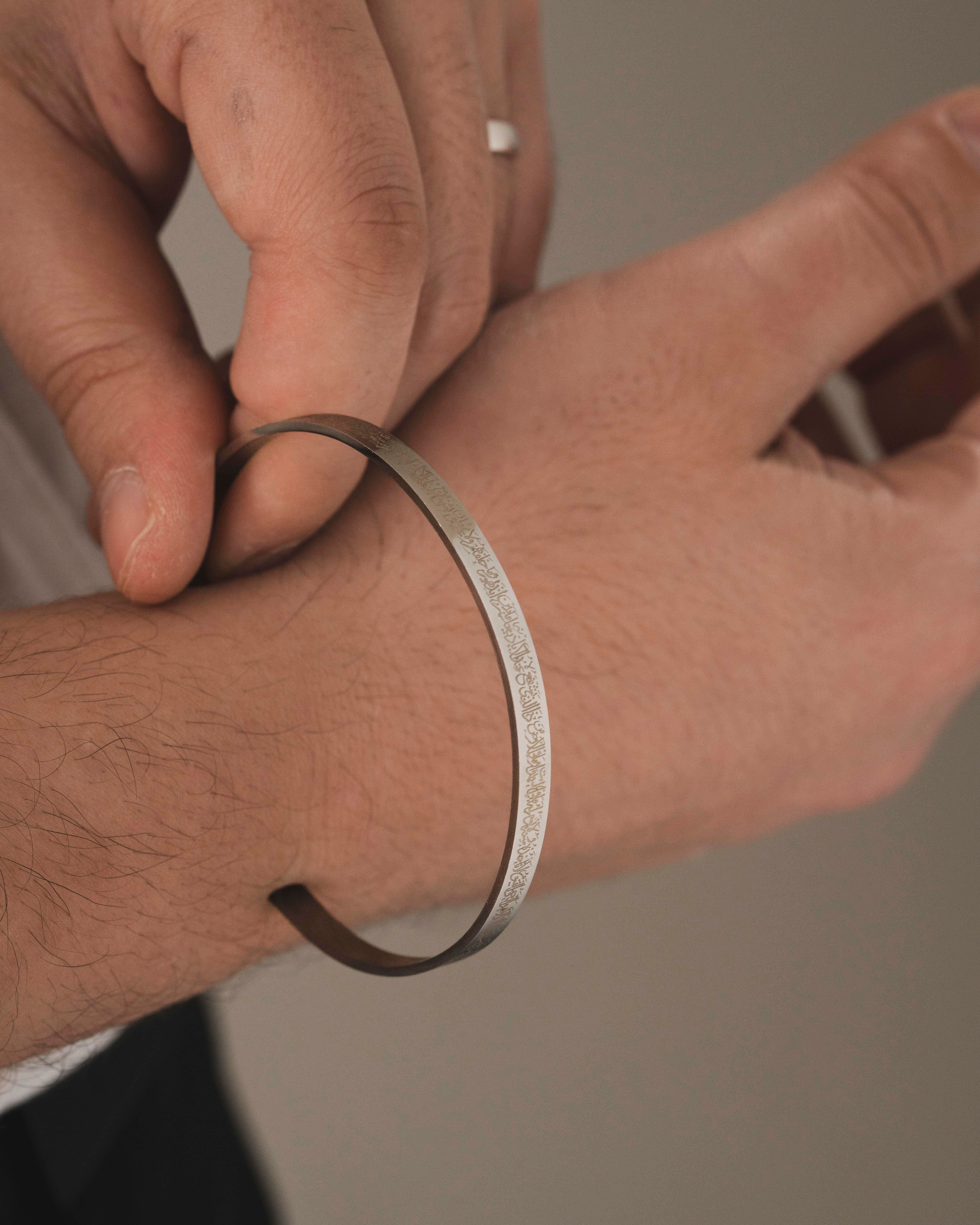 Gümüş Titanyum Kaplama Çelik Kolye Bilezik Seti