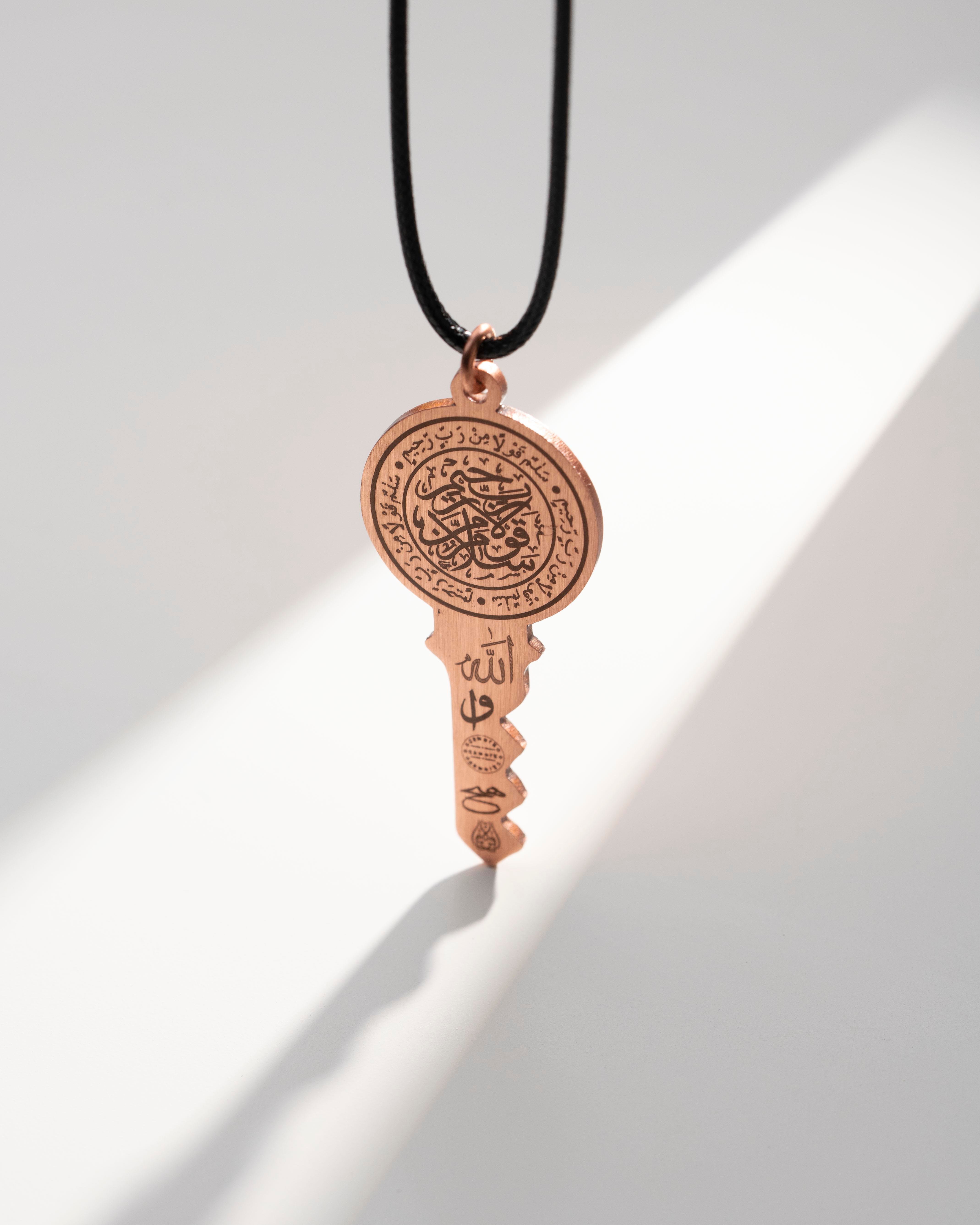 Mührü Süleyman Anahtar Tasarımlı Bakır Kolye