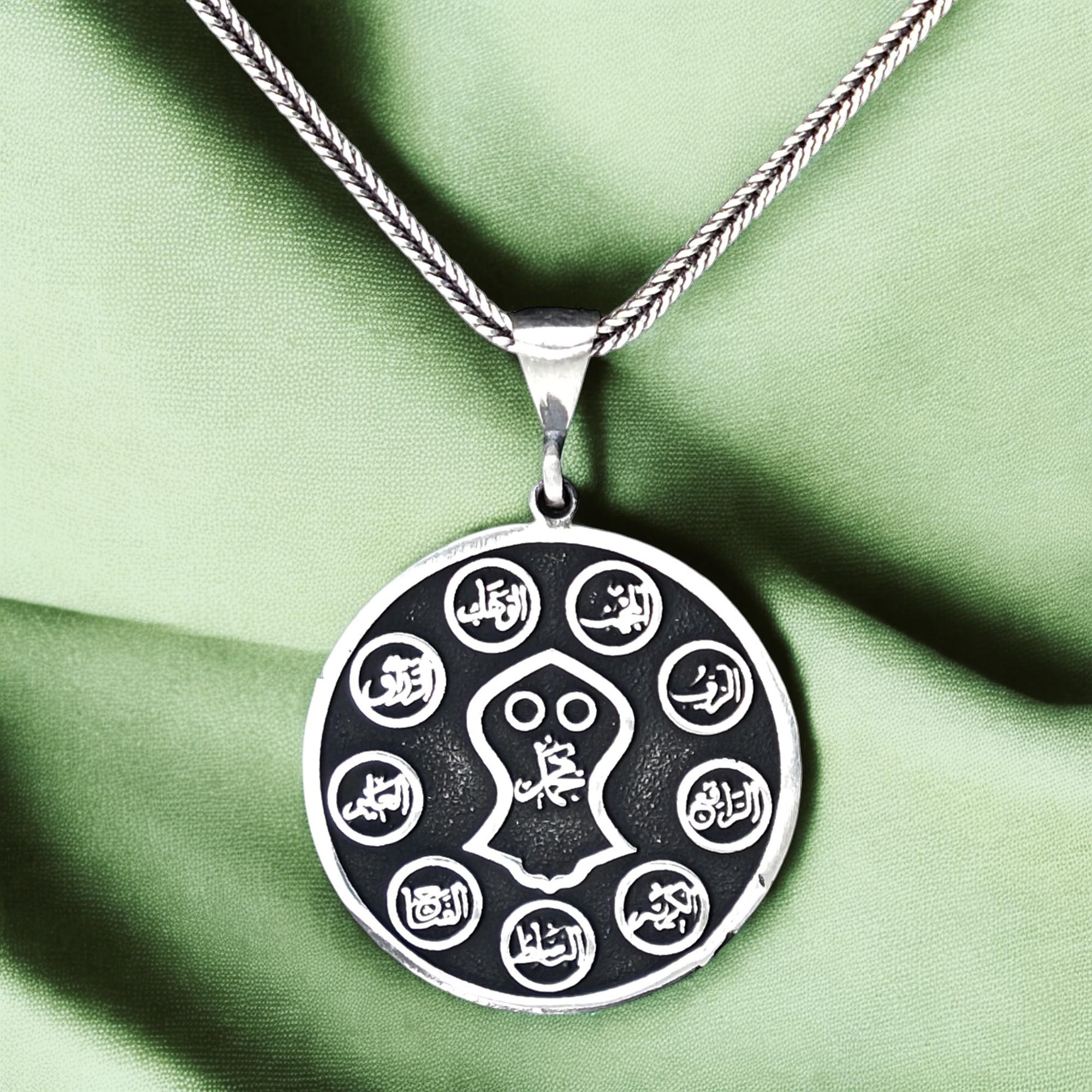 Nal-i Şerif ve Allahın İsimleri 925 Ayar Gümüş Kolye