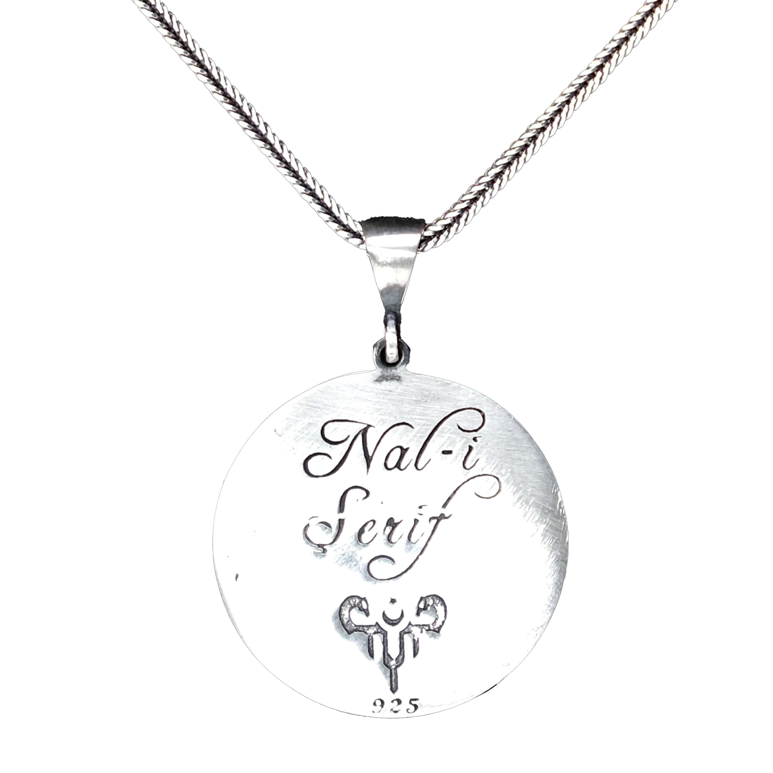 Nal-i Şerif ve Allahın İsimleri 925 Ayar Gümüş Kolye