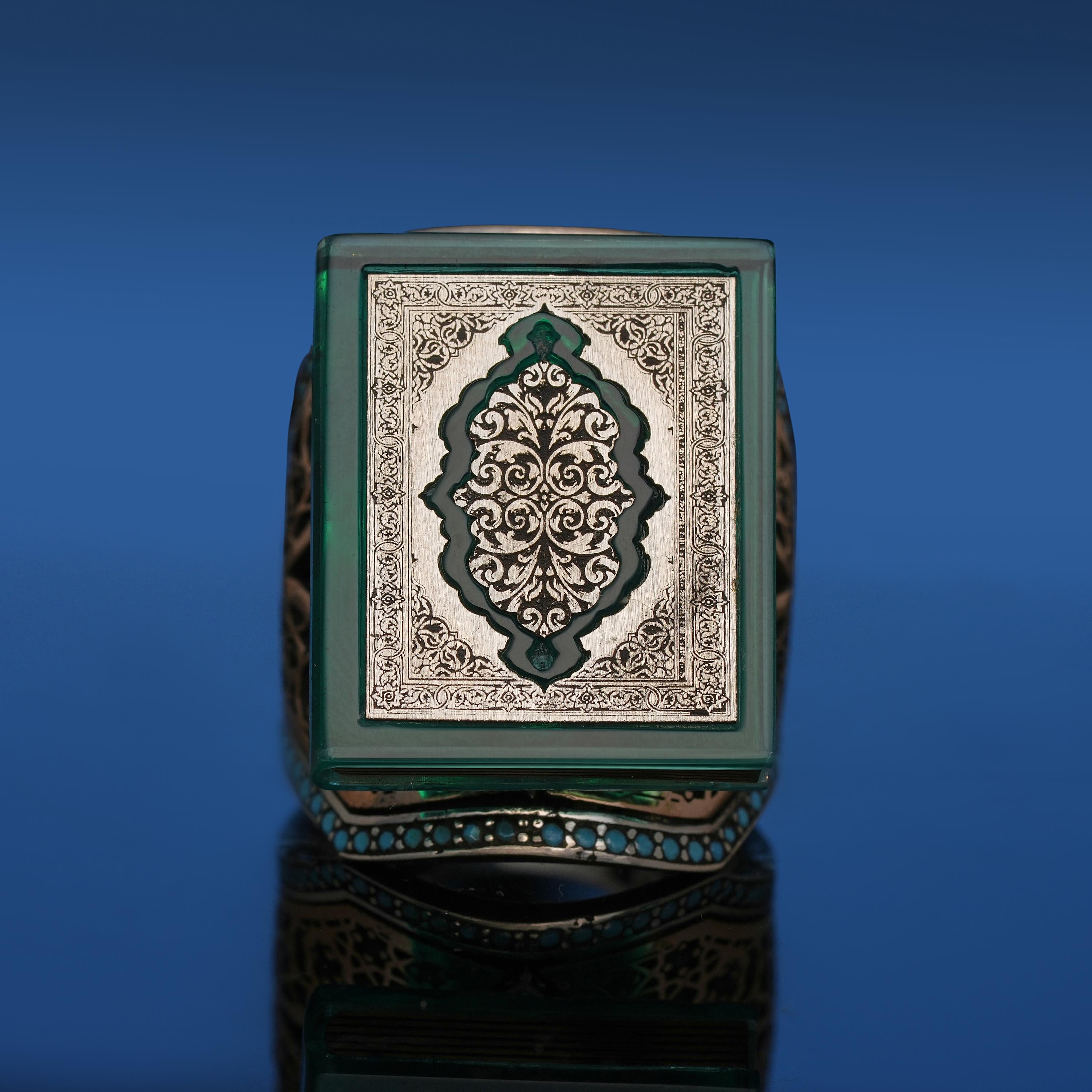 Özel Nakışlı Hakikat Gümüş Yüzük