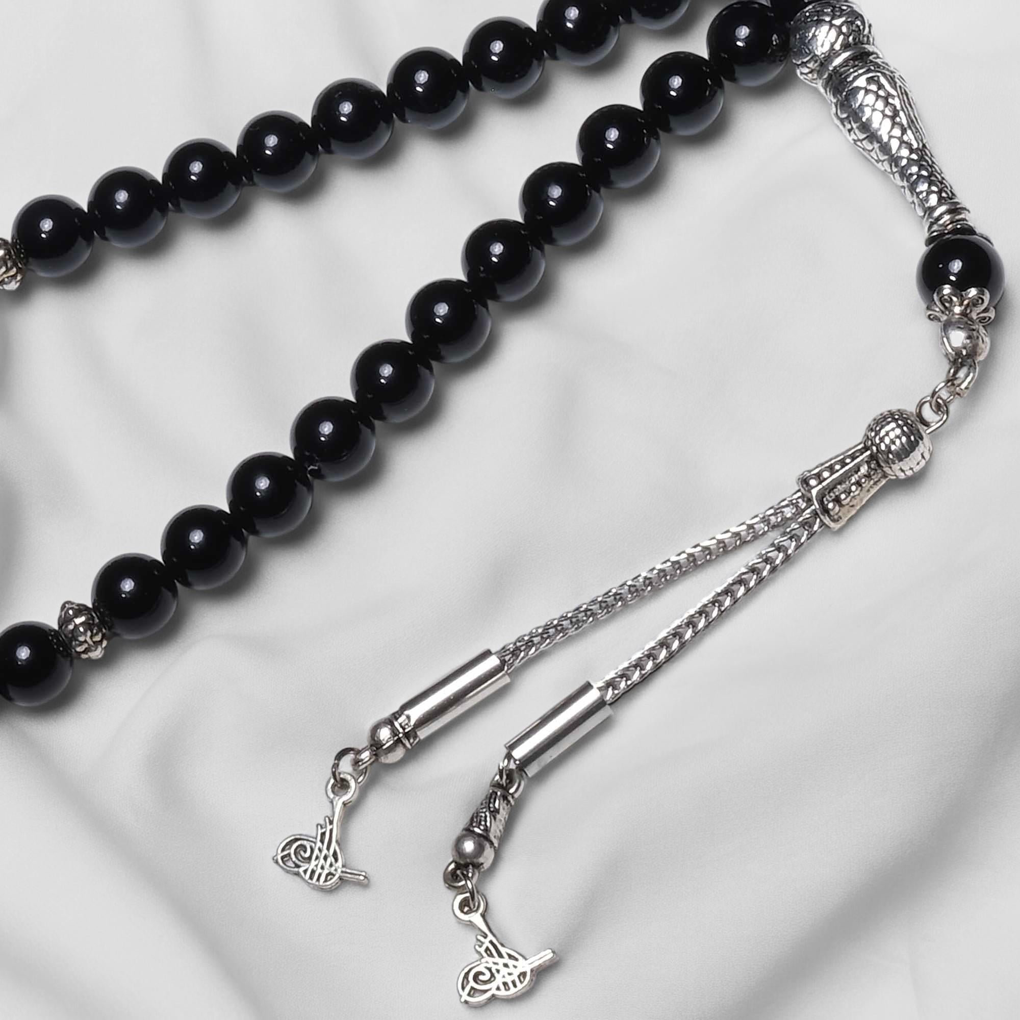 Parlak Onix Taşı Tesbih