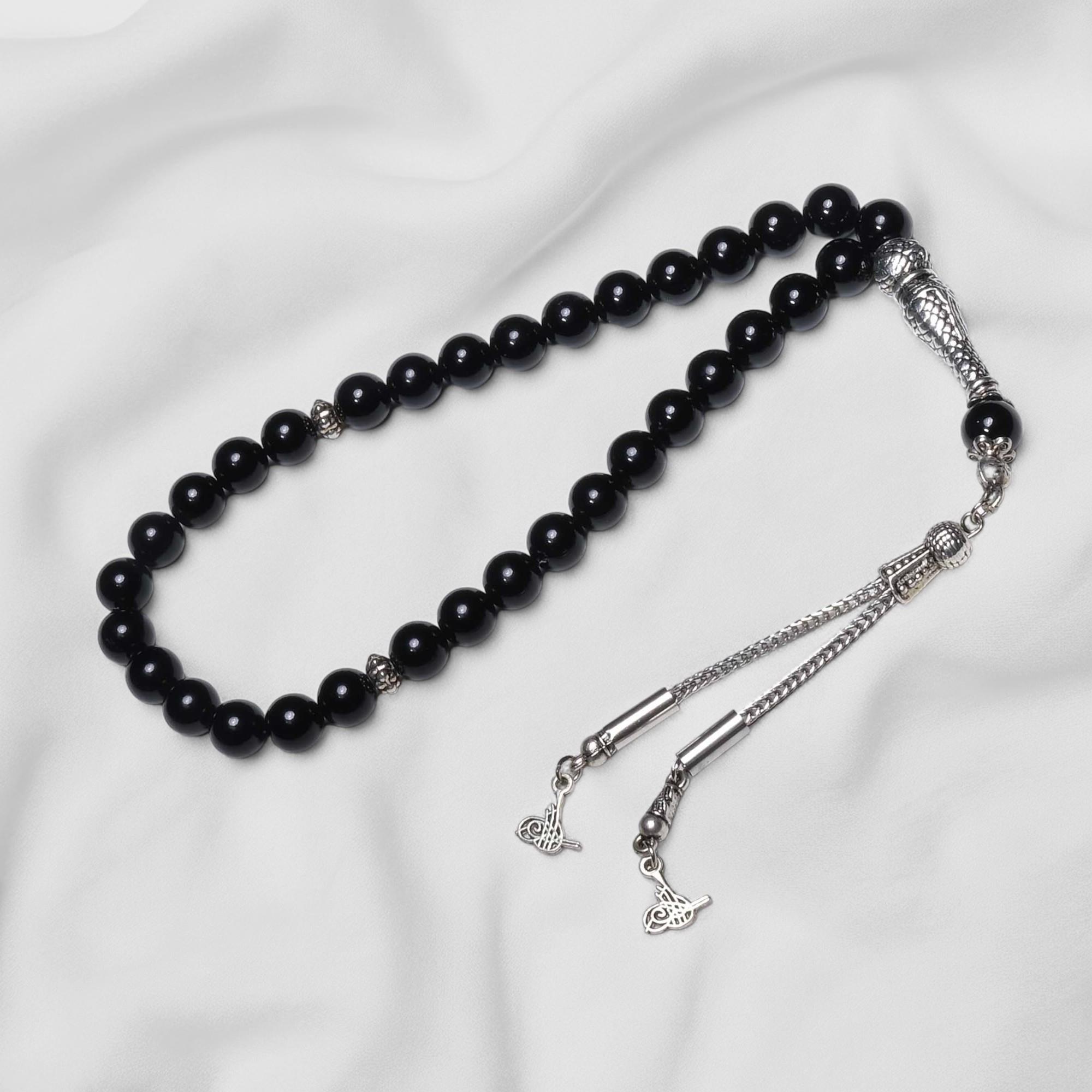 Parlak Onix Taşı Tesbih