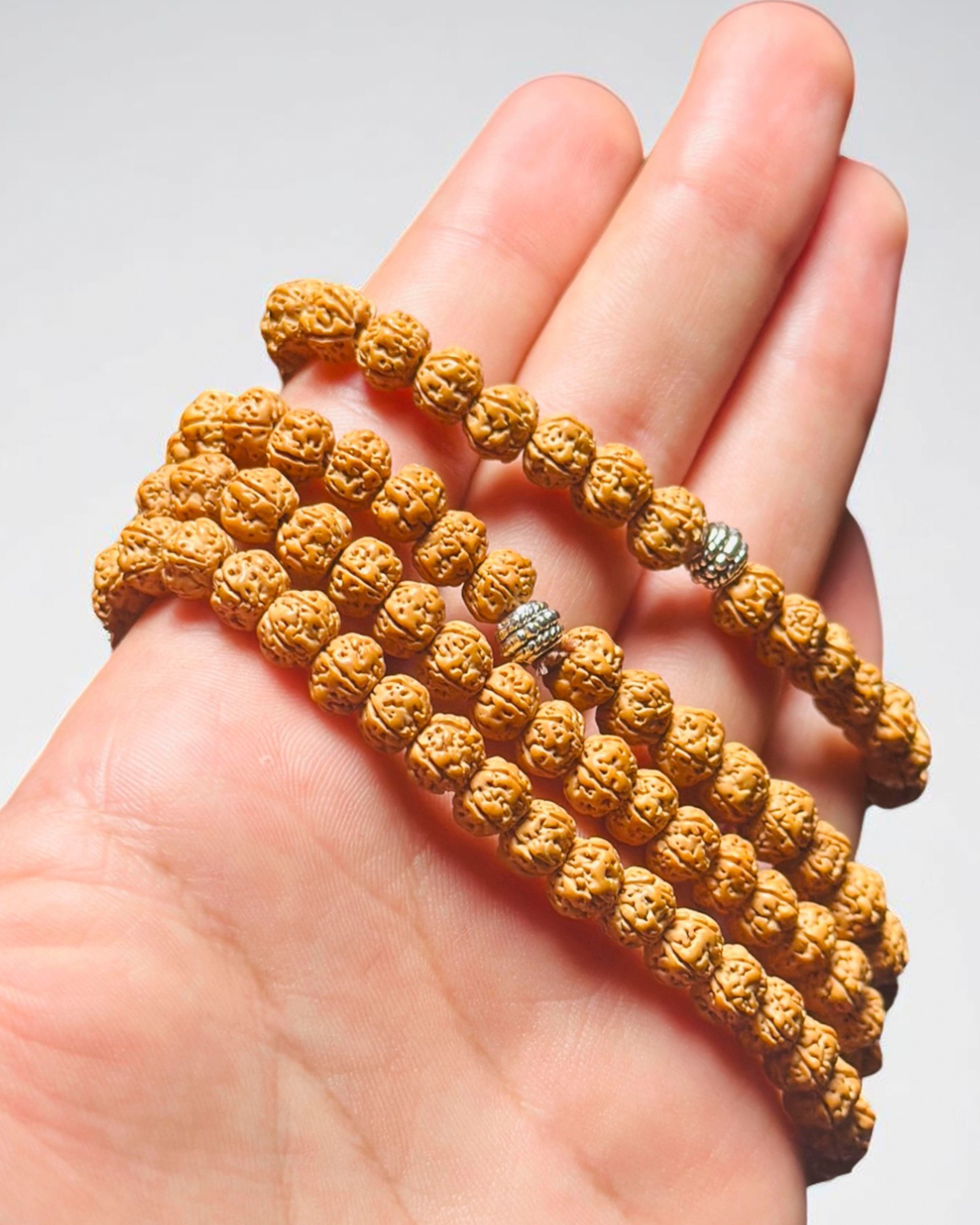 Rudraksha Doğal Enerji Kolye Bileklik Seti