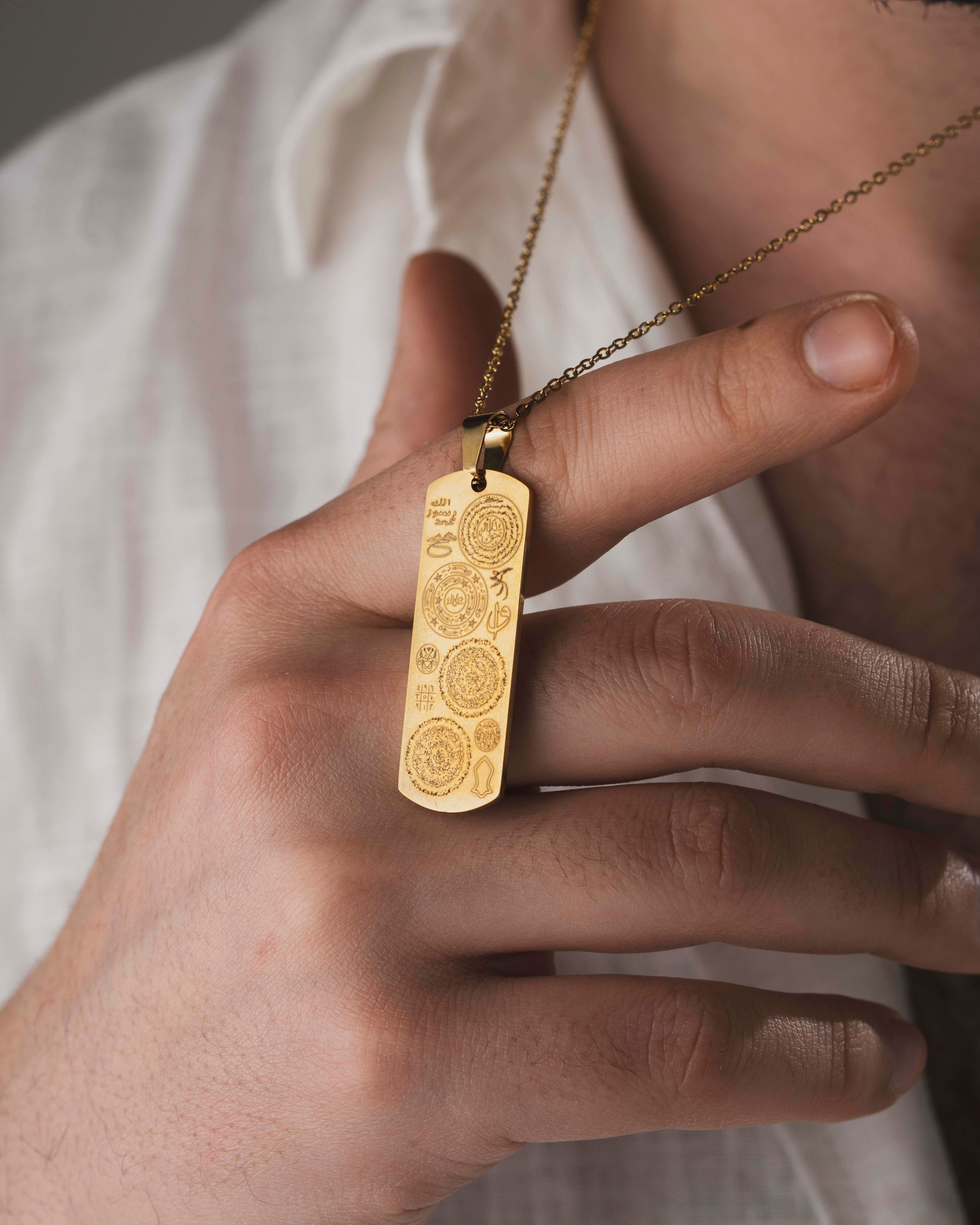 Altın Titanyum Kaplama Çelik Kolye Bilezik Seti