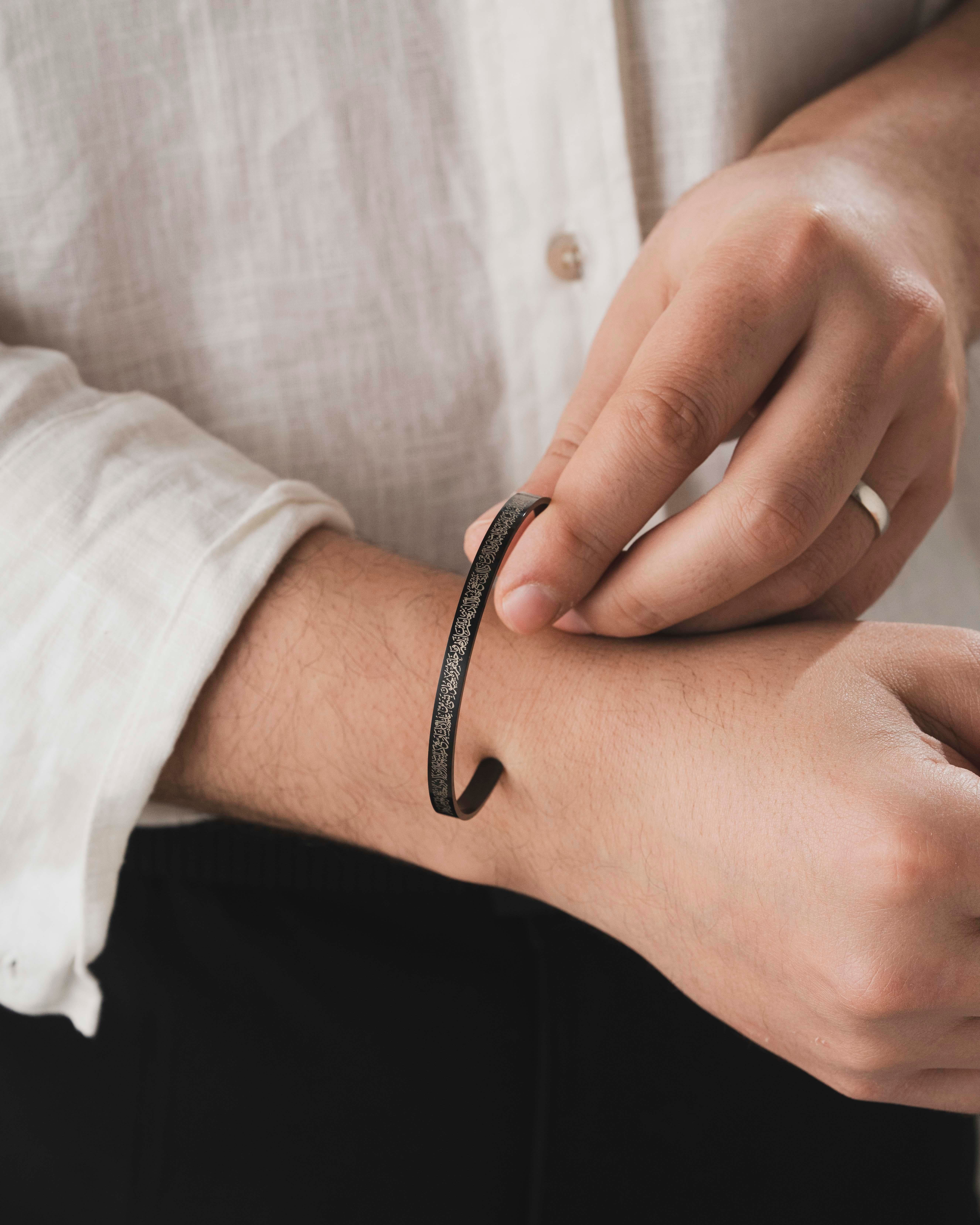 Siyah Titanyum Kaplama Çelik Kolye Bilezik Seti